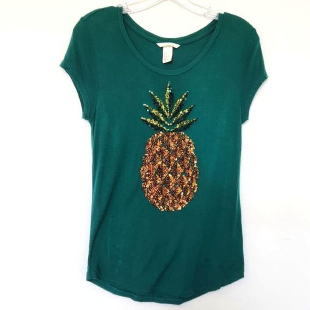 H&M Sequined Pineapple‎ Top